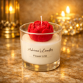 Kézzel készített kis bazsarózsa gyertya 200ml – Flower Line – Adrienn's Candles