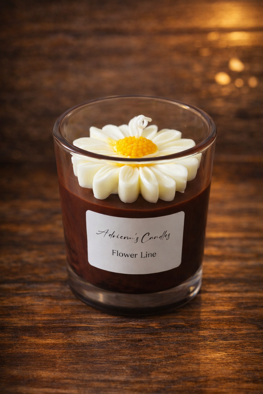 Kézzel készített margaréta gyertya 200ml – Flower Line – Adrienn's Candles