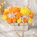 Kézzel készített narancs-citrom gyertya virágbox – Adrienn's Candles