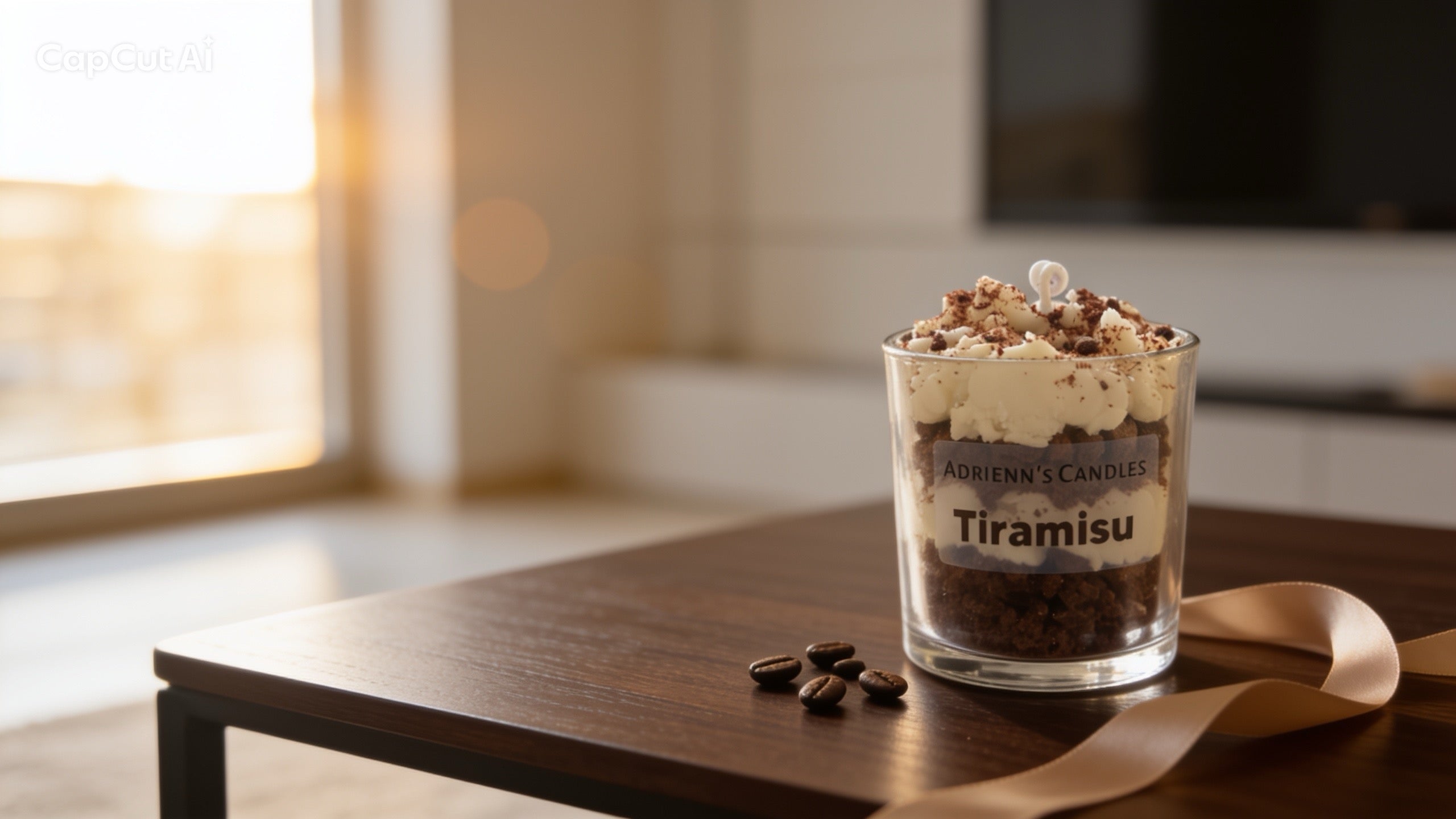 Tiramisu desszert gyertya