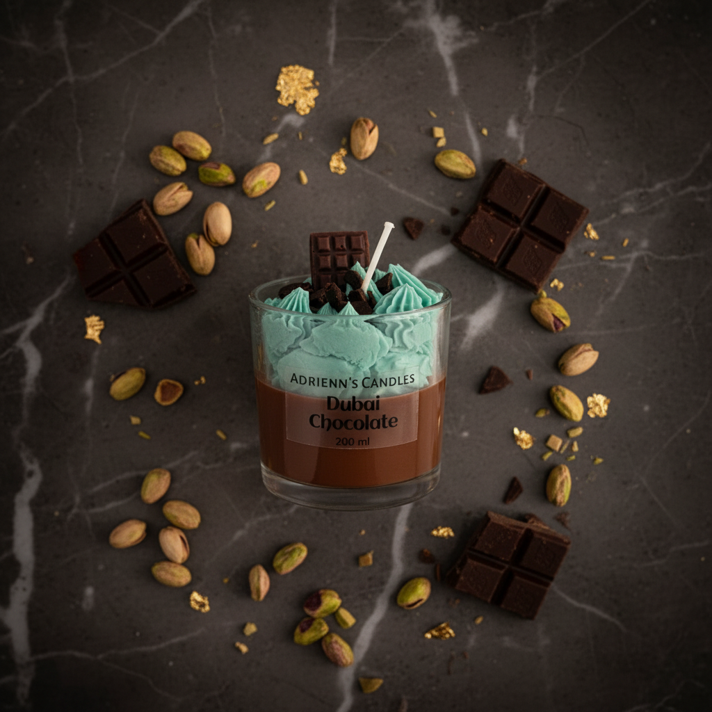 Dubai Chocolate flat lay
