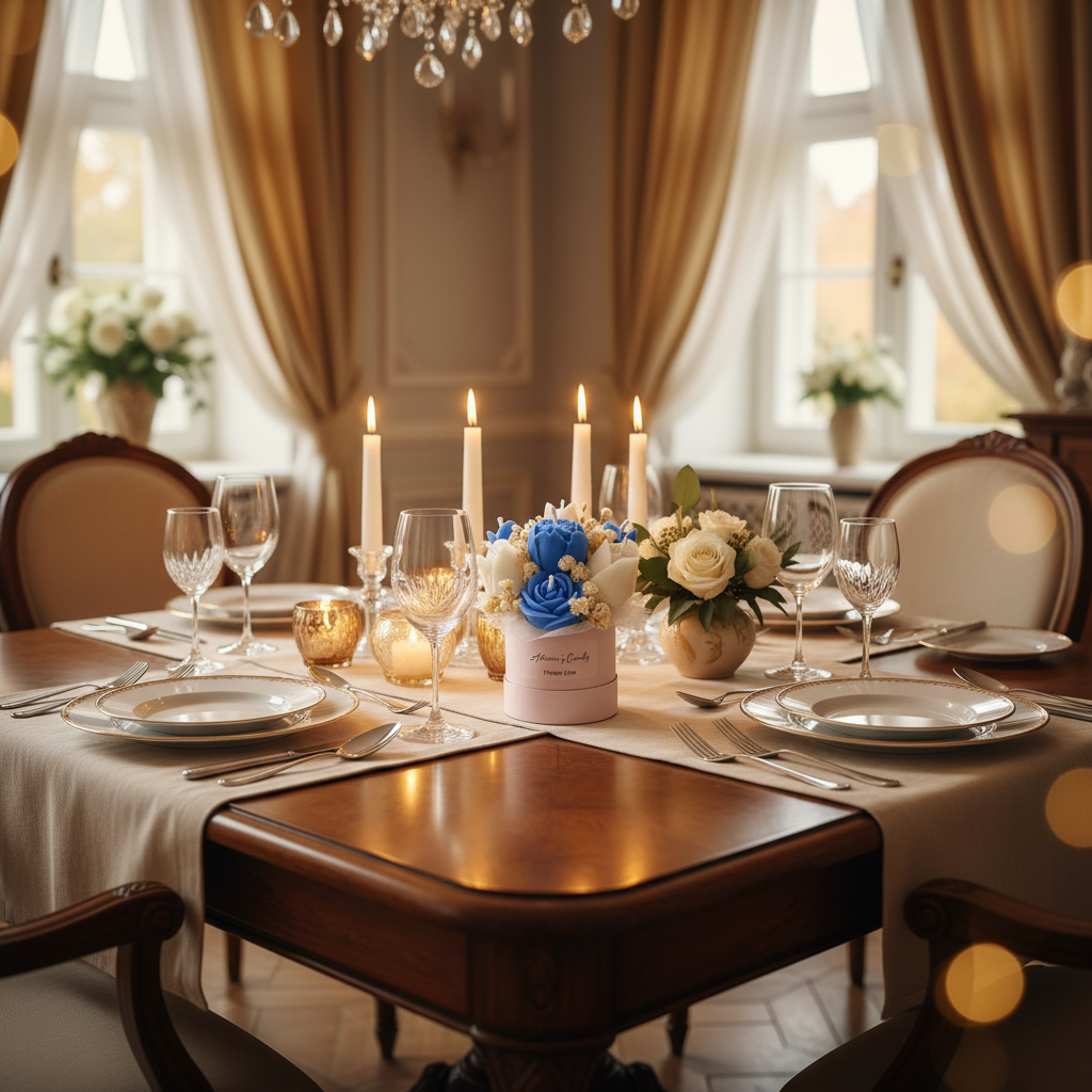 Kék-Fehér centerpiece