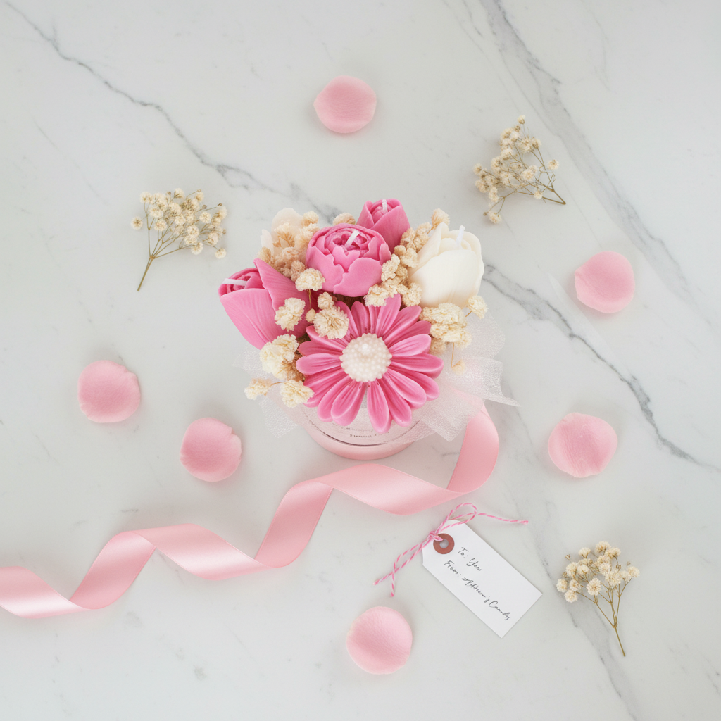 Rózsaszín flat lay