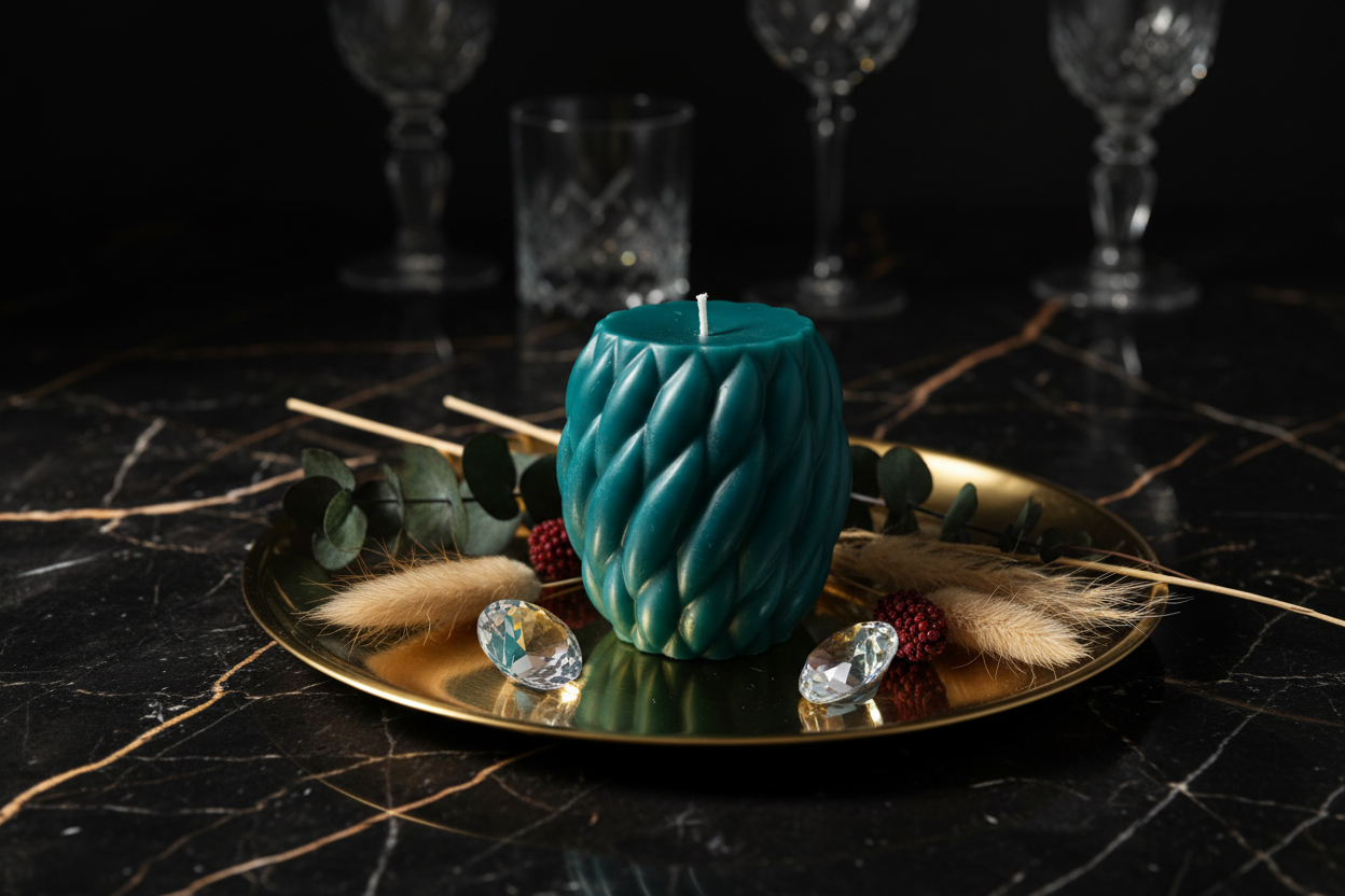 Twisted Cylinder Candle