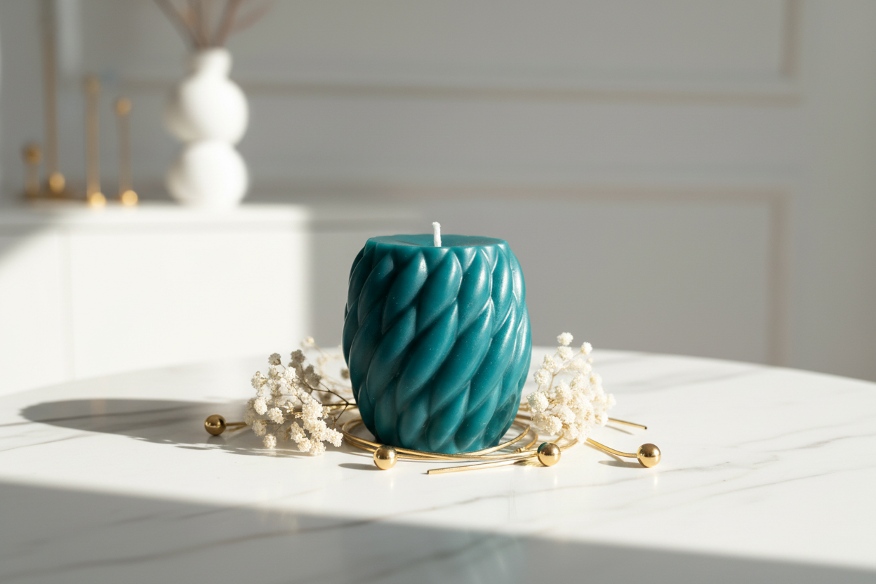 Twisted Cylinder Candle