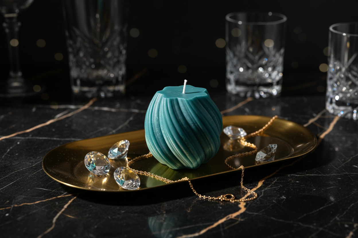 Twisted Sphere Candle