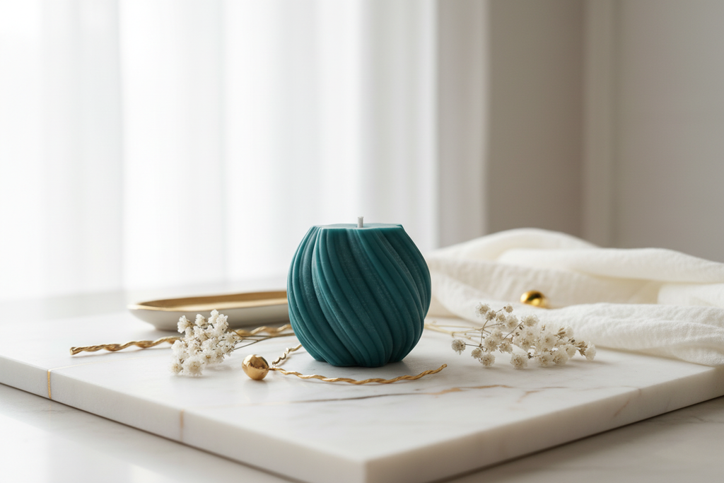 Twisted Sphere Candle
